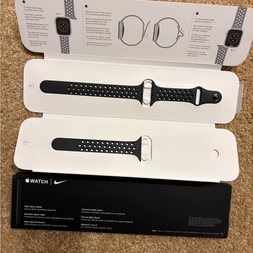 Nike Black and White Sport Band for Apple Watch
